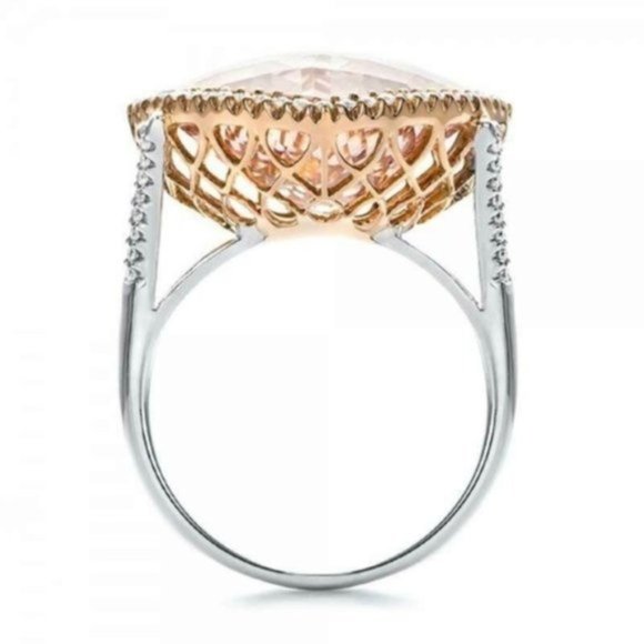 New  925 Silver Champagne Topaz Ring - Picture 2 of 5